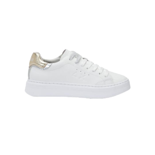 SUN68 GRACE LEATHER WHITE/GOLD SNEAKERS FOR WOMEN