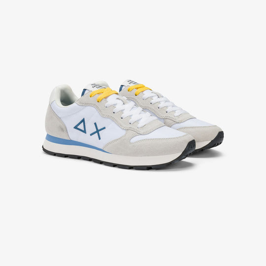 White Tom nylon and suede sneaker