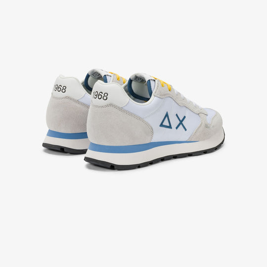 White Tom nylon and suede sneaker