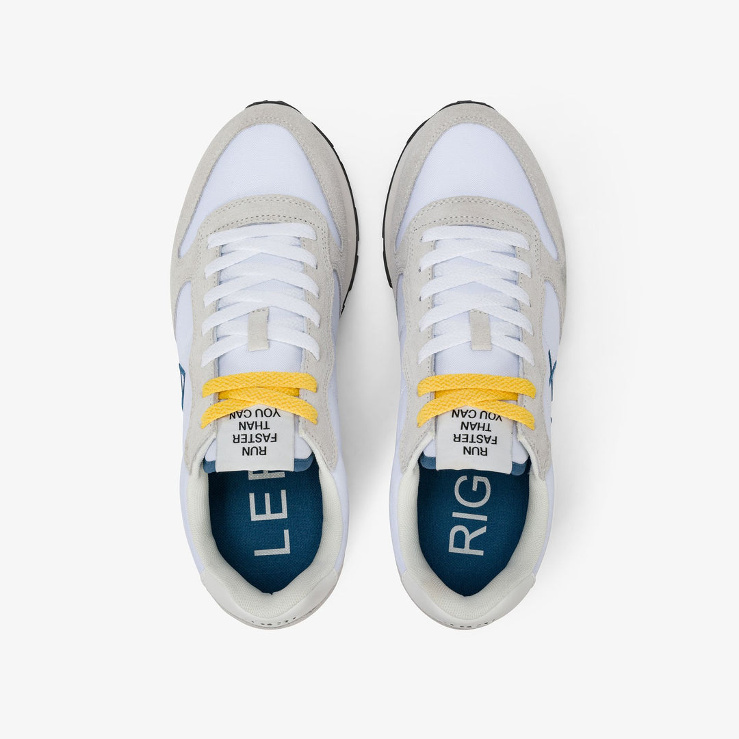 White Tom nylon and suede sneaker