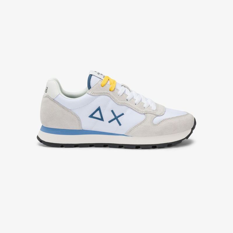 White Tom nylon and suede sneaker