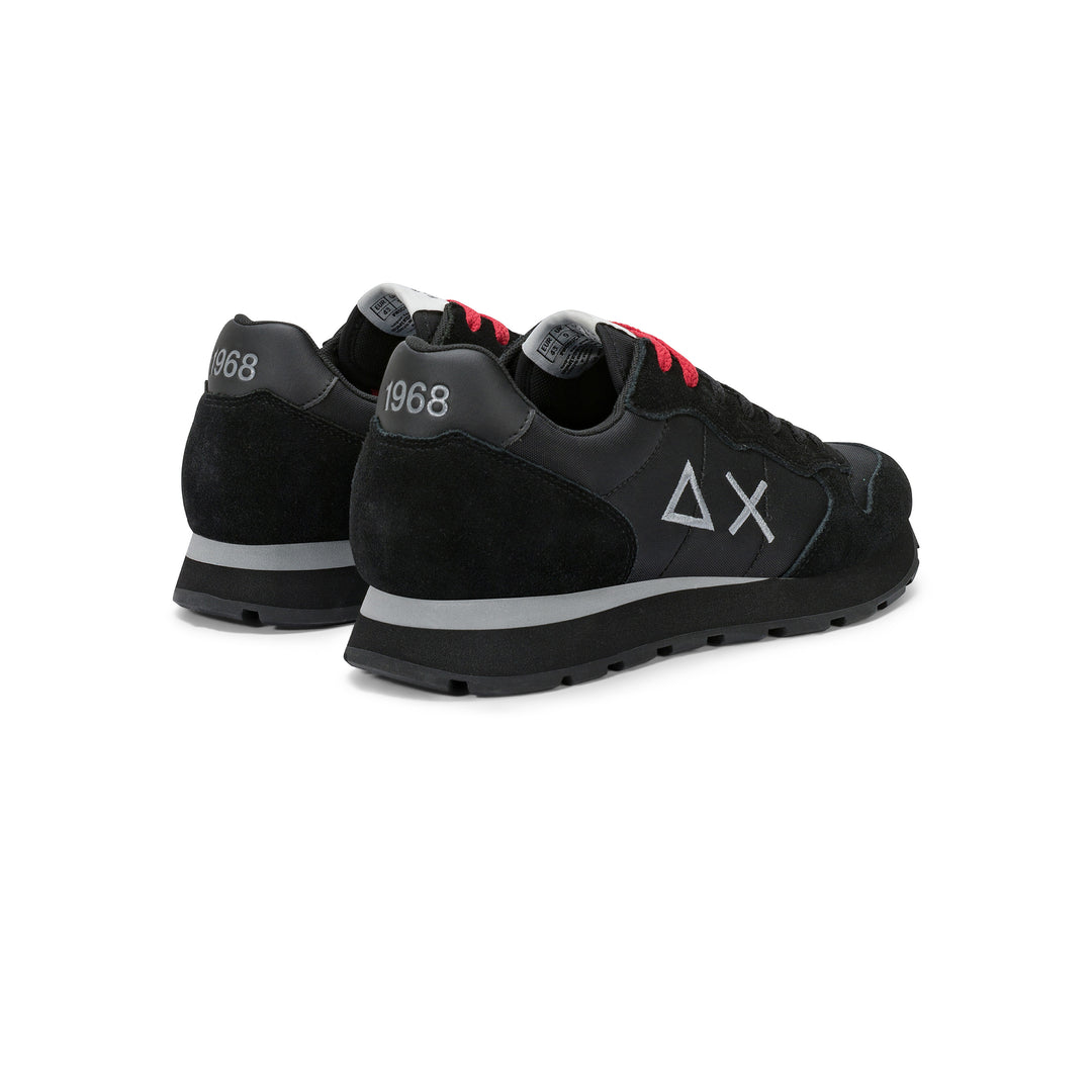 Black/ink black Tom nylon and suede sneaker