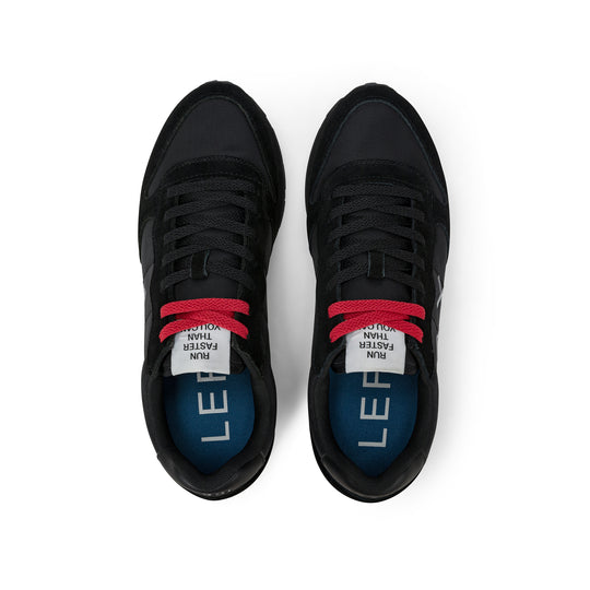 Black/ink black Tom nylon and suede sneaker