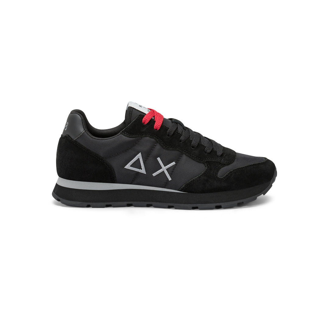 Black/ink black Tom nylon and suede sneaker