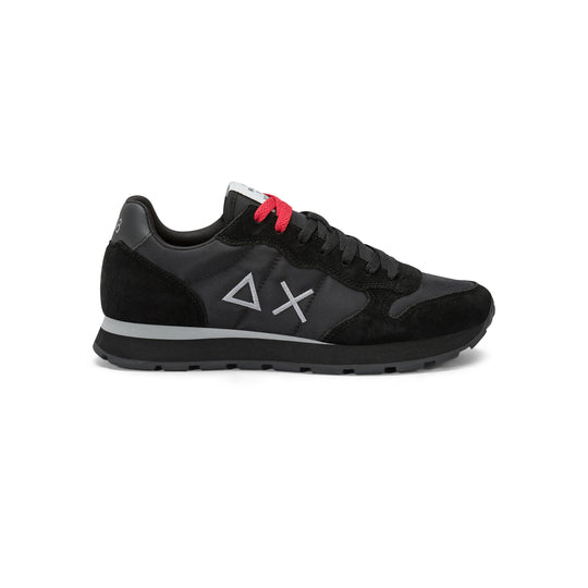 Black/ink black Tom nylon and suede sneaker