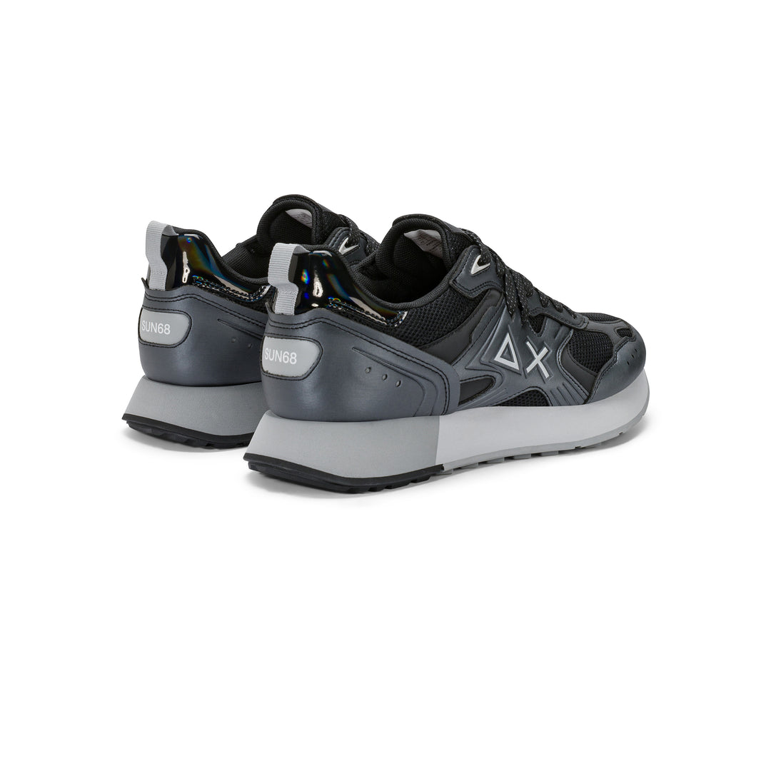 Black Jaki 2.0 Silver mesh sneaker