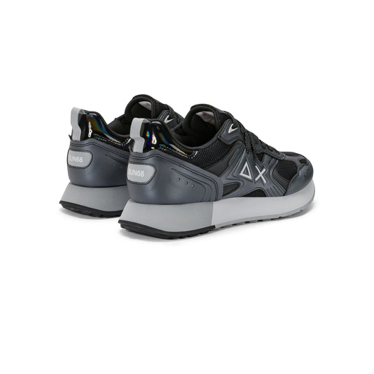 Black Jaki 2.0 Silver mesh sneaker