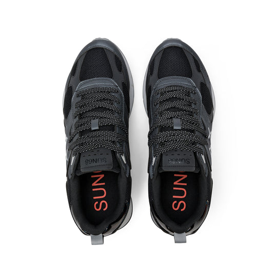 Black Jaki 2.0 Silver mesh sneaker