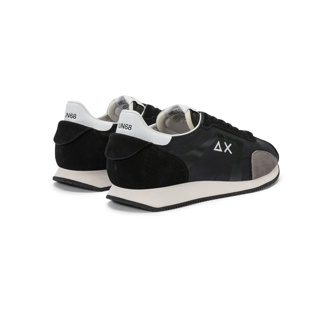 Black Easy Runner suede and nylon sneaker