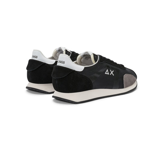 Black Easy Runner suede and nylon sneaker