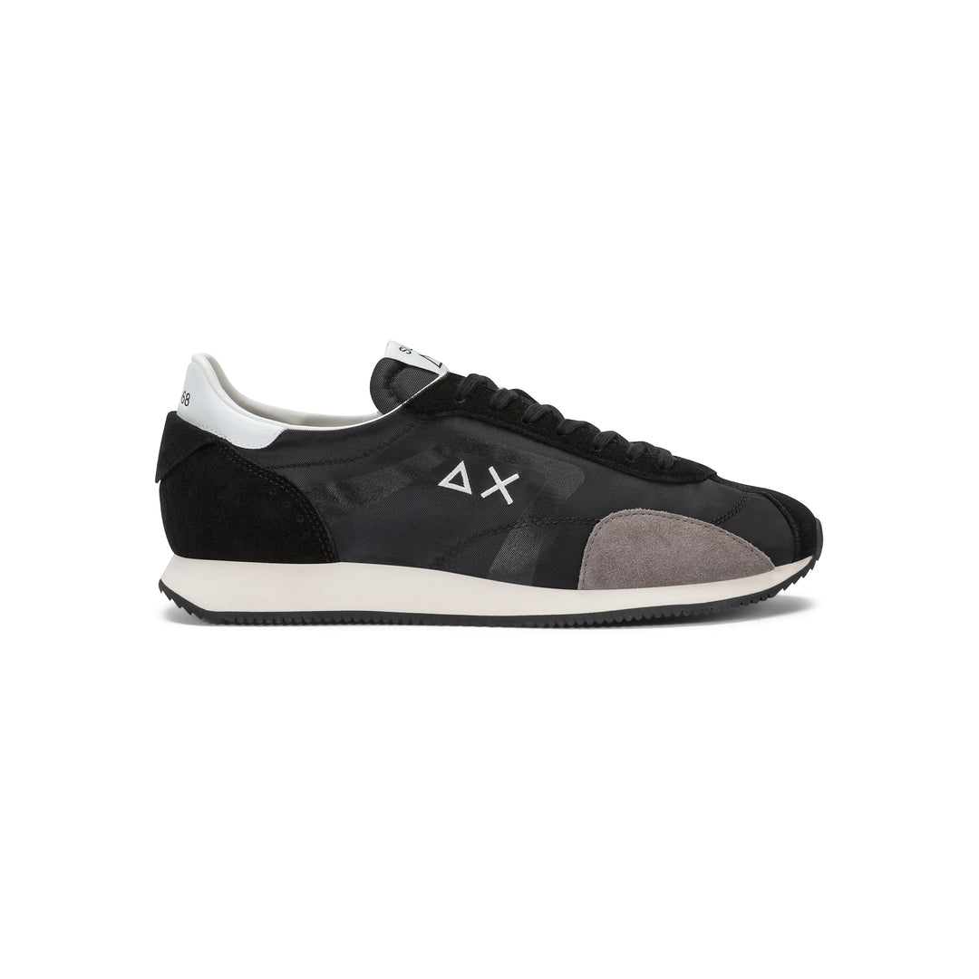 Black Easy Runner suede and nylon sneaker