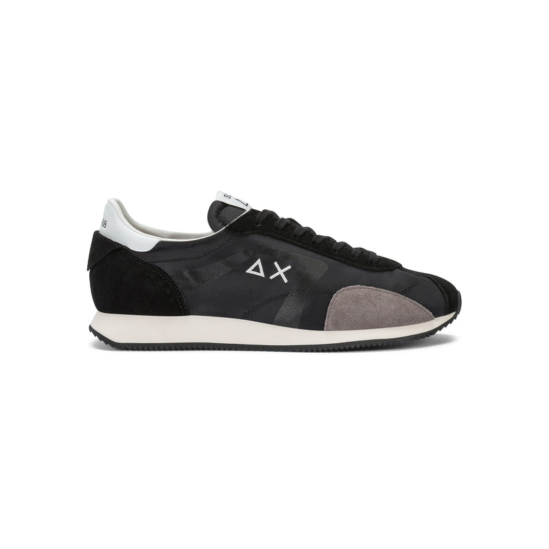 Black Easy Runner suede and nylon sneaker