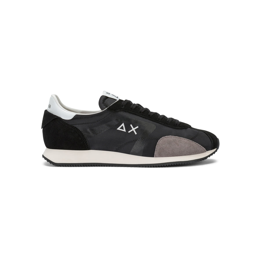 Black Easy Runner suede and nylon sneaker