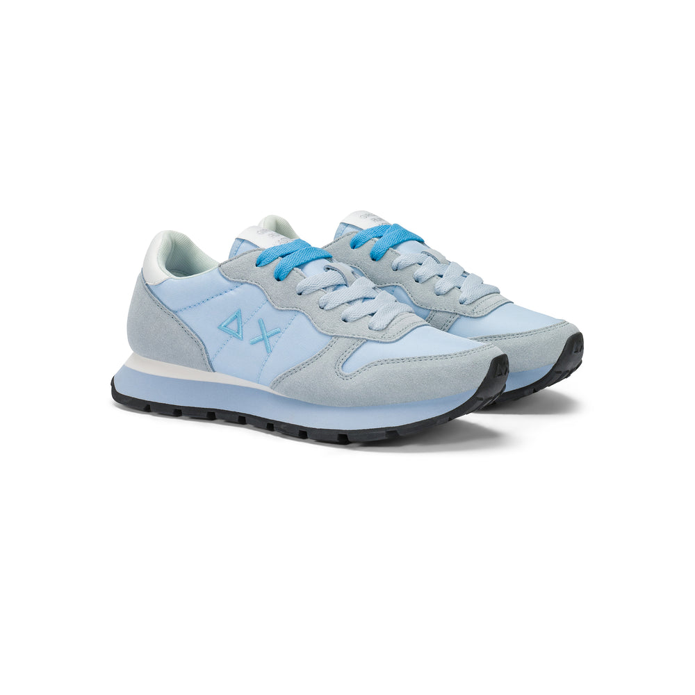 Light blue Ally Solid suede and nylon sneaker