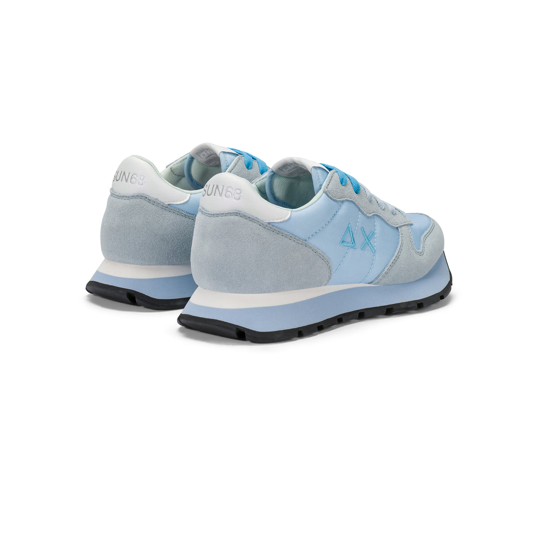 Light blue Ally Solid suede and nylon sneaker