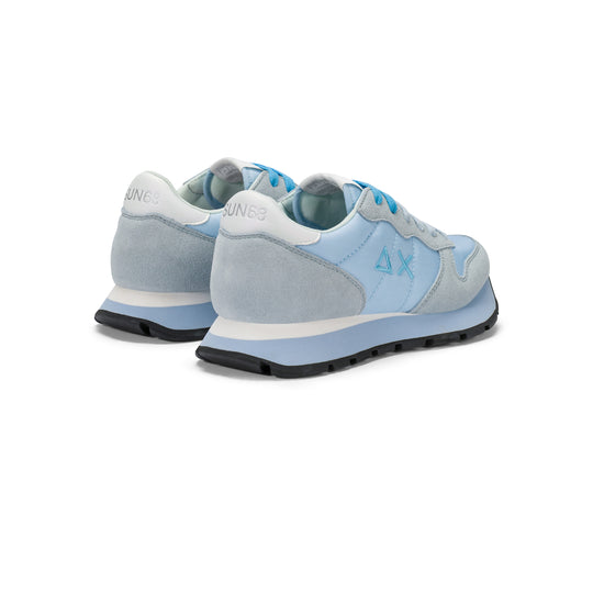 Light blue Ally Solid suede and nylon sneaker