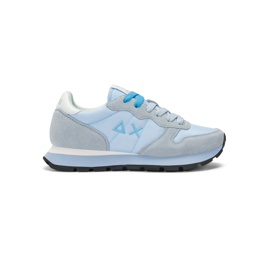 Light blue Ally Solid suede and nylon sneaker
