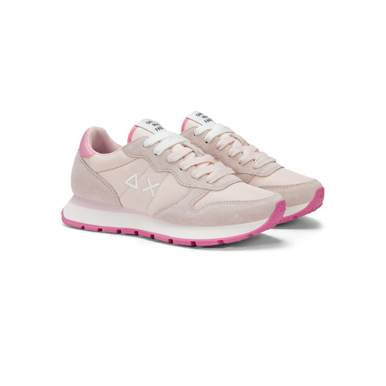 Porcelain pink Ally Solid suede and nylon sneaker
