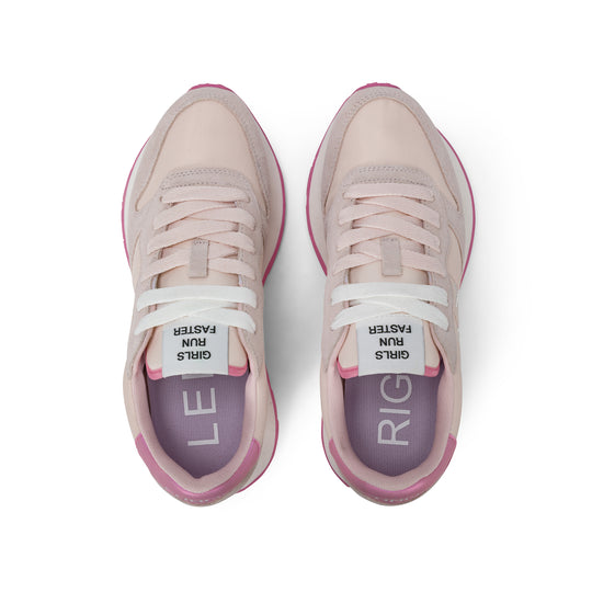 Porcelain pink Ally Solid suede and nylon sneaker