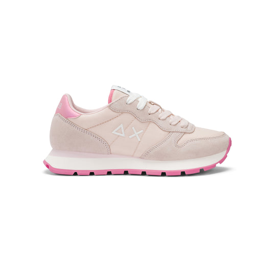 Porcelain pink Ally Solid suede and nylon sneaker