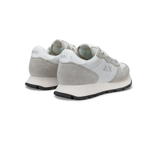 Silver Ally Glitter suede and lurex sneaker