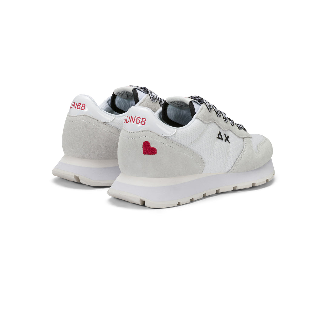 White Ally Sweet Summer suede and nylon sneaker