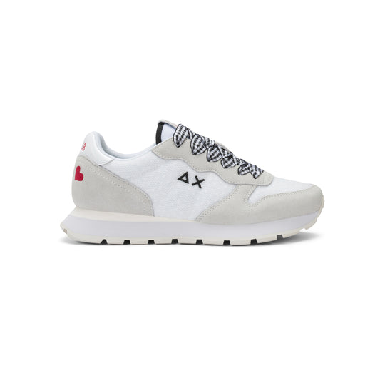 White Ally Sweet Summer suede and nylon sneaker