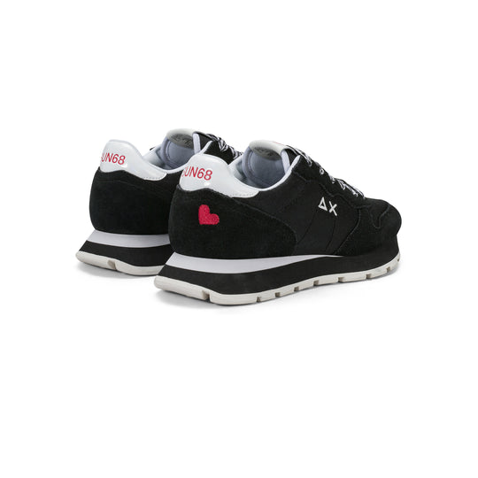 Black Ally Sweet Summer suede and nylon sneaker