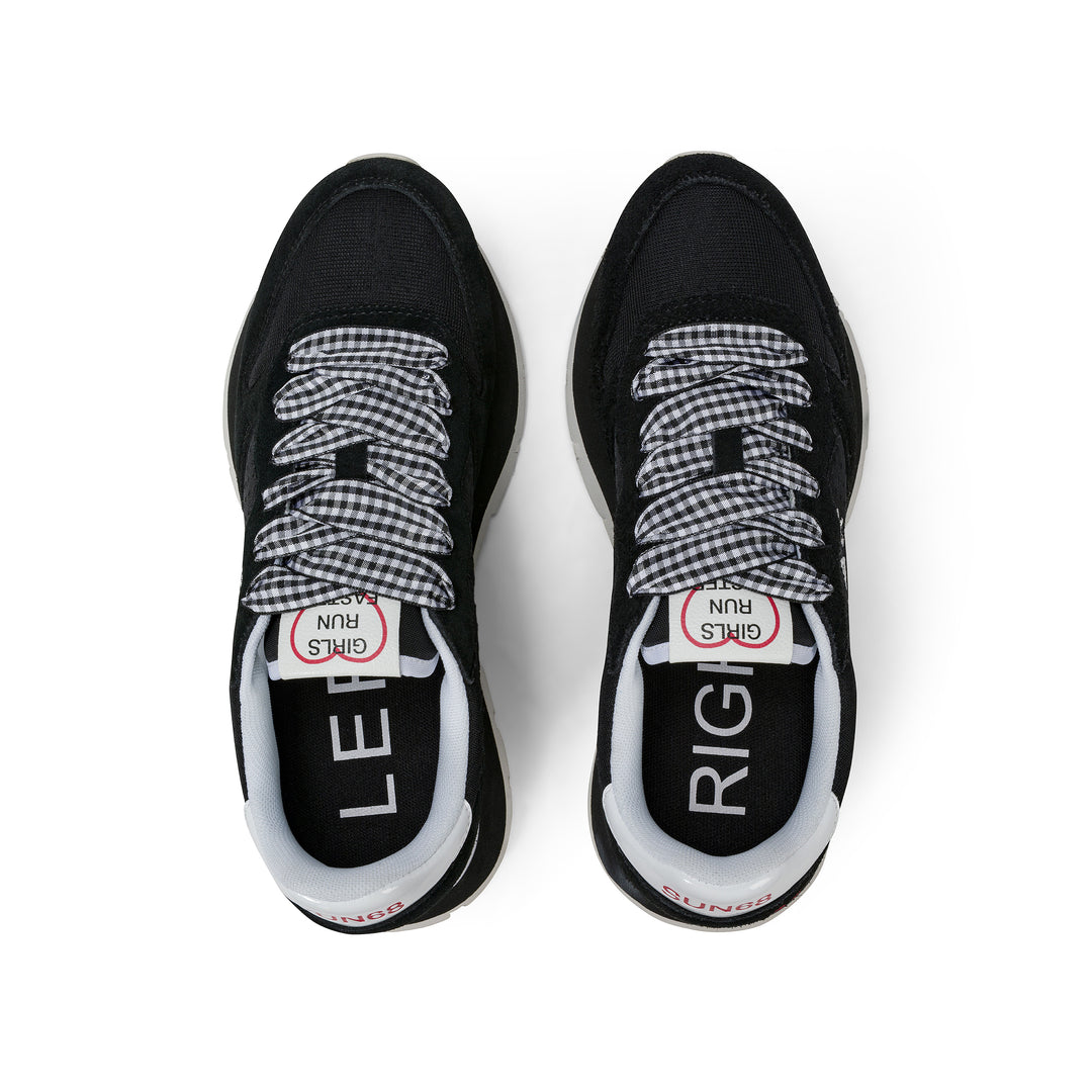 Black Ally Sweet Summer suede and nylon sneaker