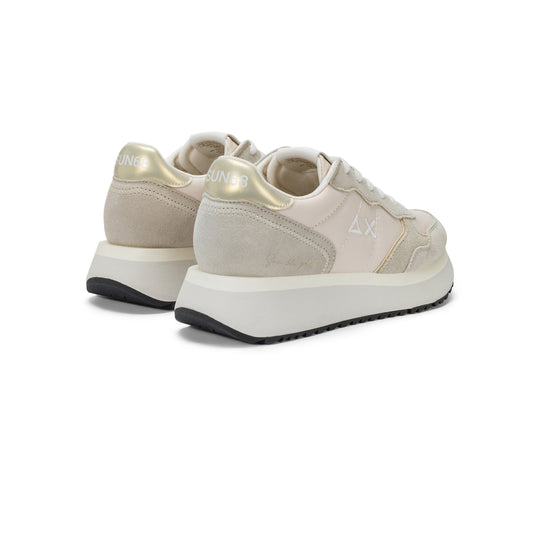 Off white Big Ally Gold suede and nylon sneaker