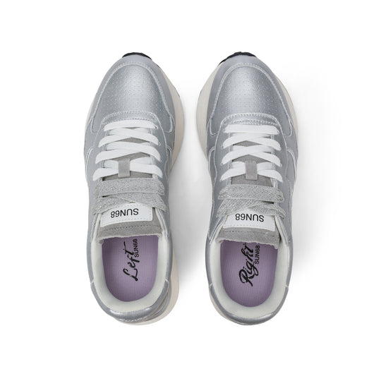 Silver Big Ally leather sneaker