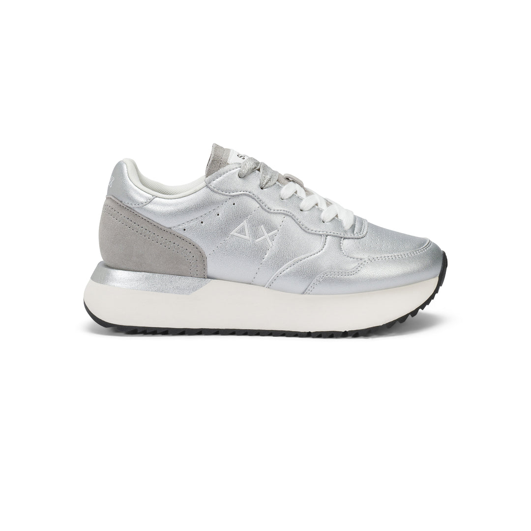 Silver Big Ally leather sneaker