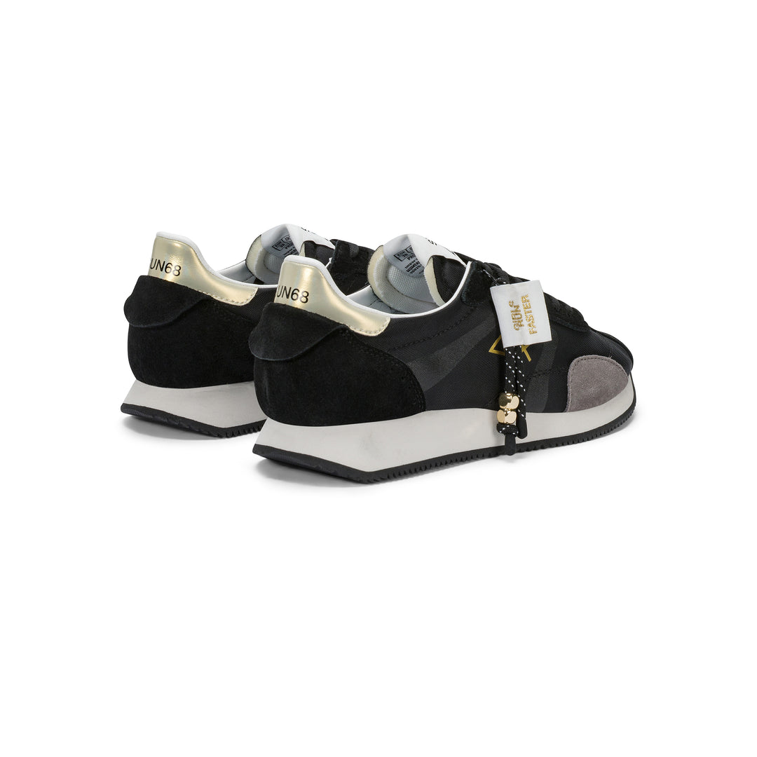 Black Easy Runner suede and nylon sneaker