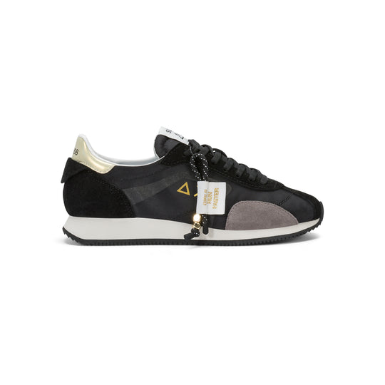 Black Easy Runner suede and nylon sneaker