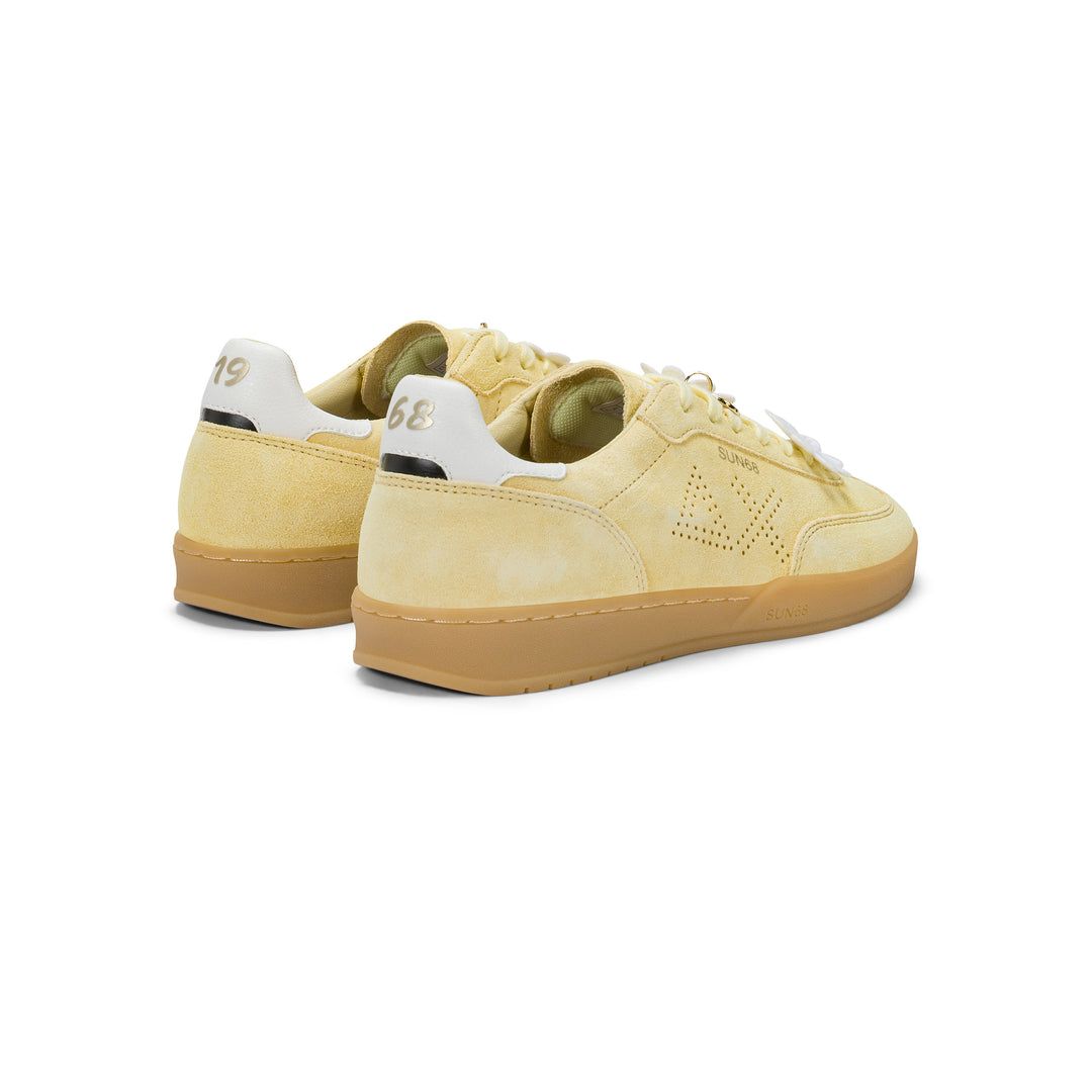 Lemon yellow California Sun suede sneaker