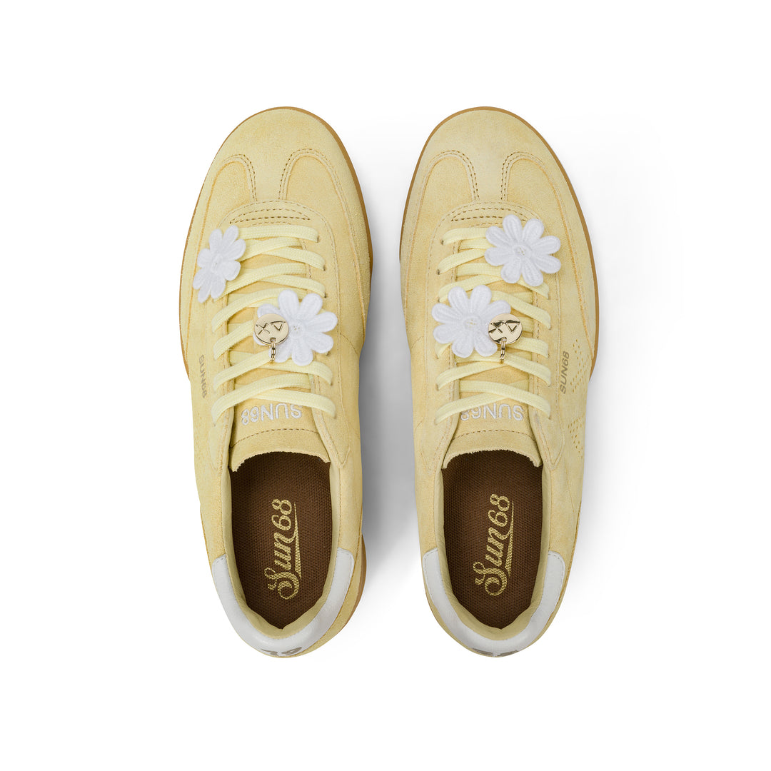 Lemon yellow California Sun suede sneaker
