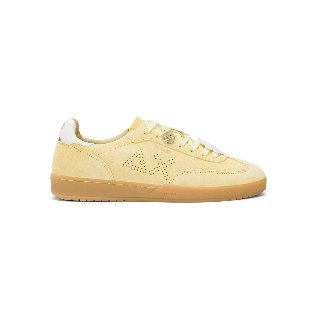 Lemon yellow California Sun suede sneaker
