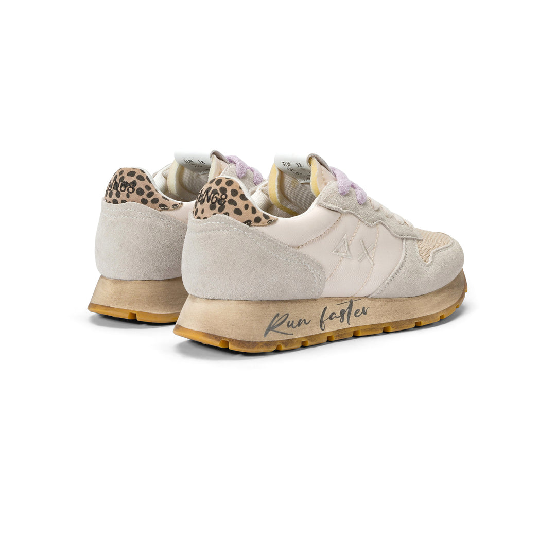 SUN68 ALLY VINTAGE OFF WHITE SNEAKERS FOR WOMEN