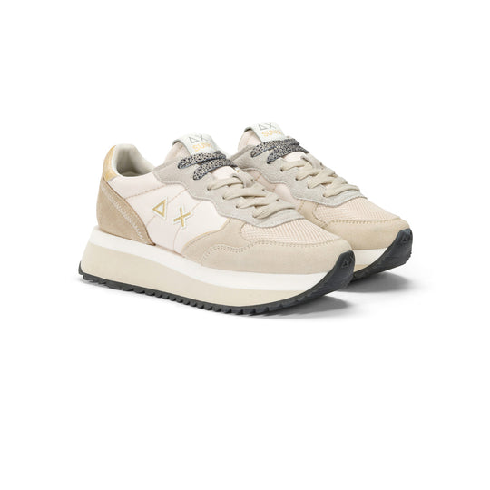 SUN68 BIG ALLY SOLID OFF WHITE SNEAKERS FOR WOMEN