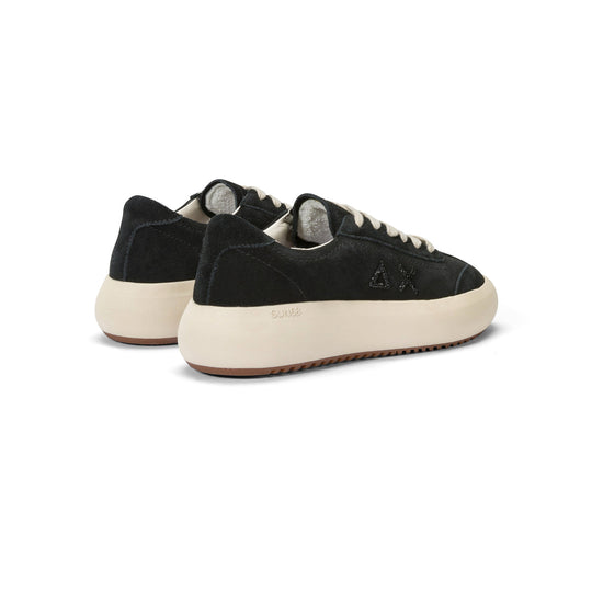 SUN68 JUNO SUEDE BLACK SNEAKERS FOR WOMEN