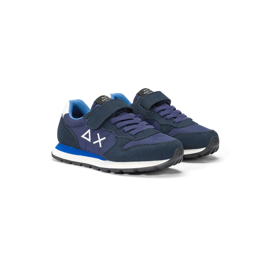 SUN68 TOM SOLID NYLON NAVY BLUE SNEAKERS FOR BOYS