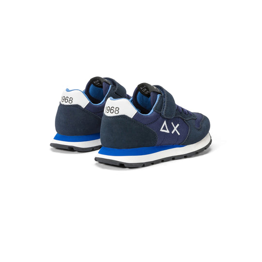 SUN68 TOM SOLID NYLON NAVY BLUE SNEAKERS FOR BOYS
