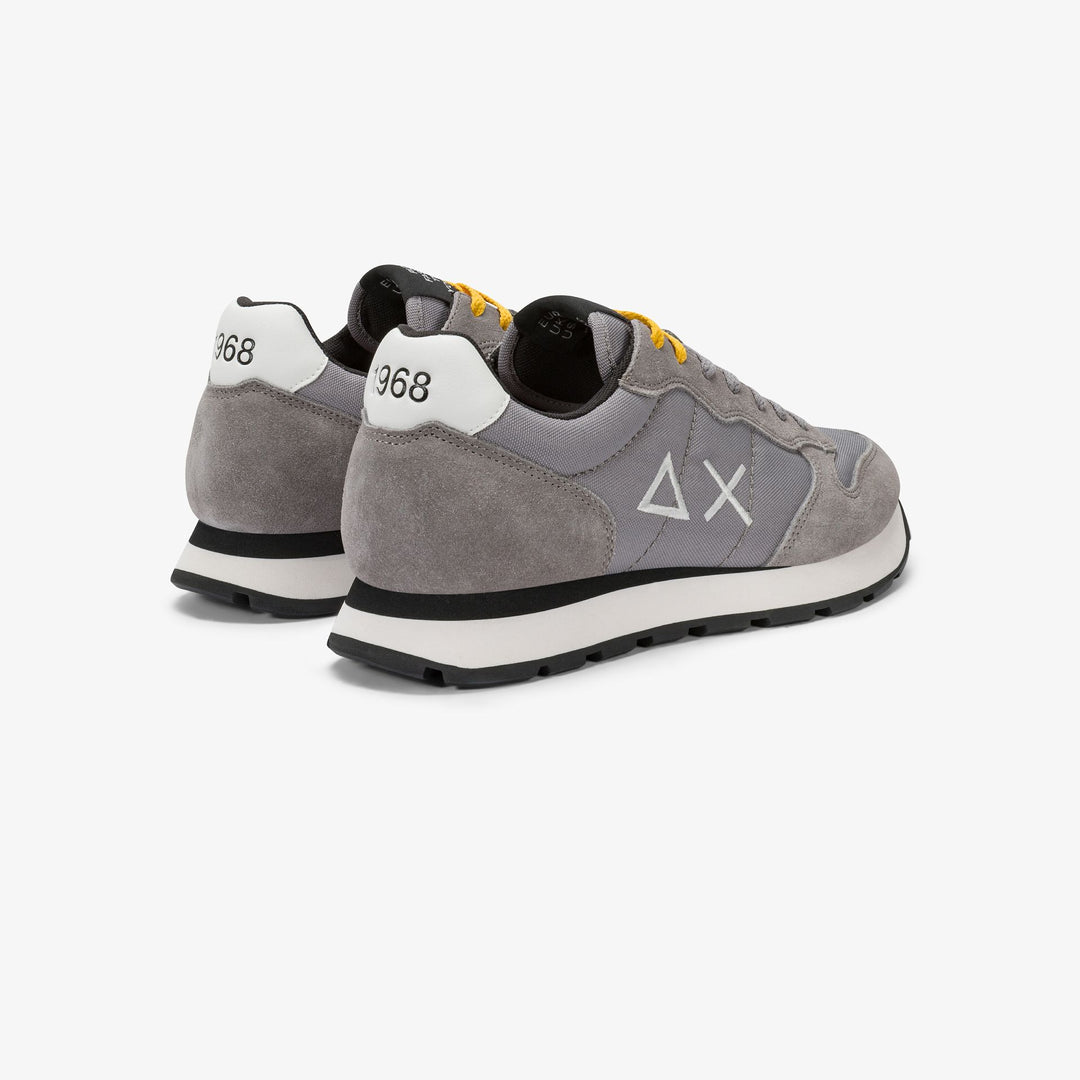 MEDIUM GREY TOM NYLON AND SUEDE SNEAKER