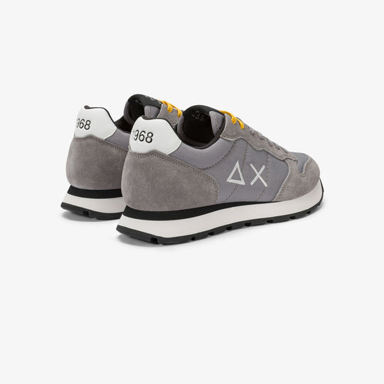 MEDIUM GREY TOM NYLON AND SUEDE SNEAKER
