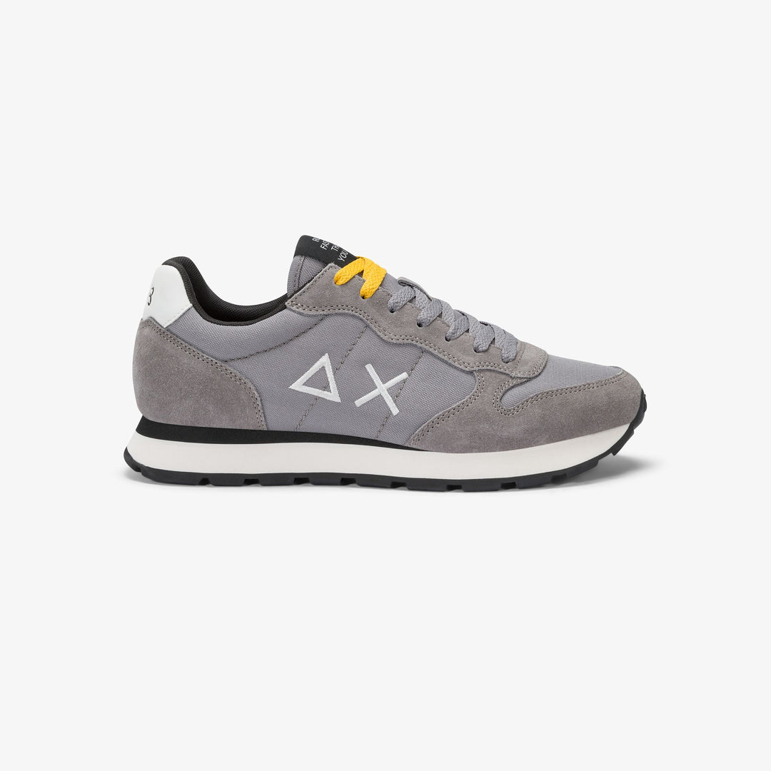 MEDIUM GREY TOM NYLON AND SUEDE SNEAKER