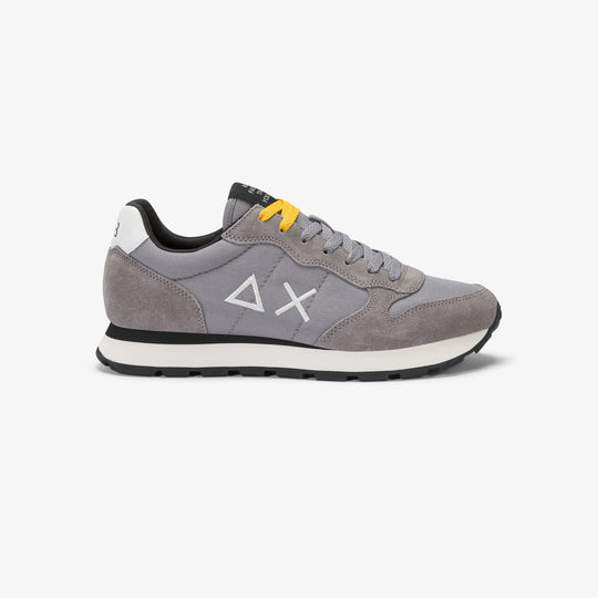 MEDIUM GREY TOM NYLON AND SUEDE SNEAKER