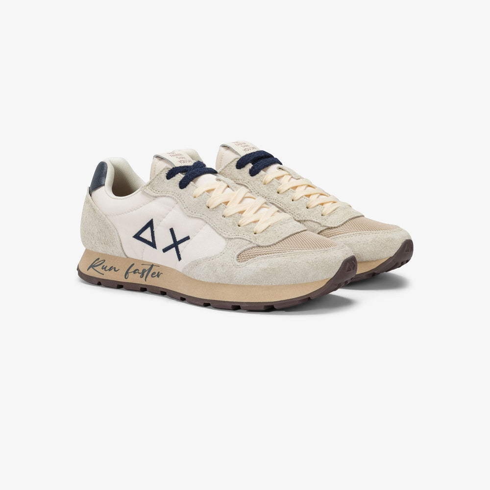 OFF WHITE TOM VINTAGE NYLON AND SUEDE SNEAKER