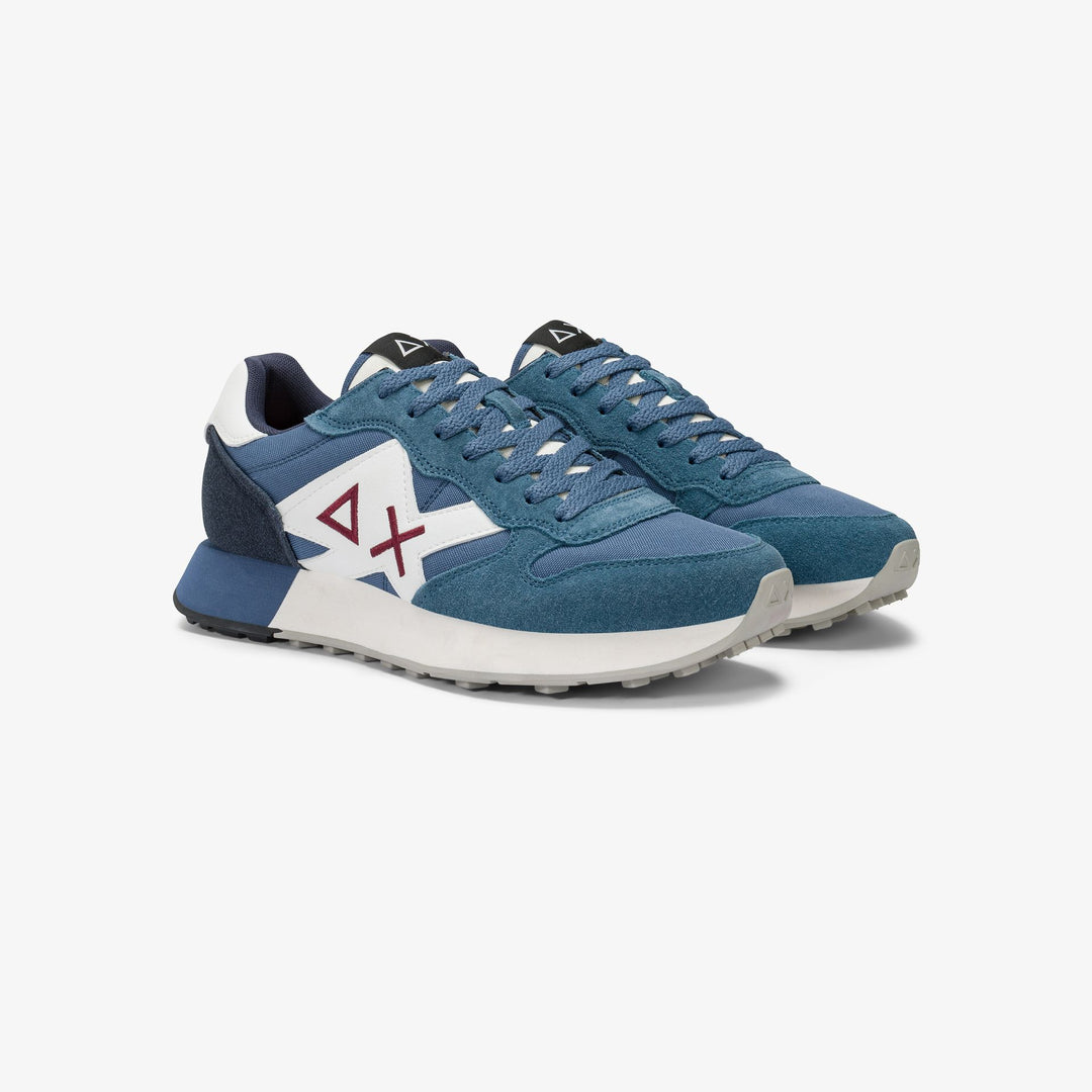 DARK AVIO JAKI SOLID NYLON AND SUEDE SNEAKER