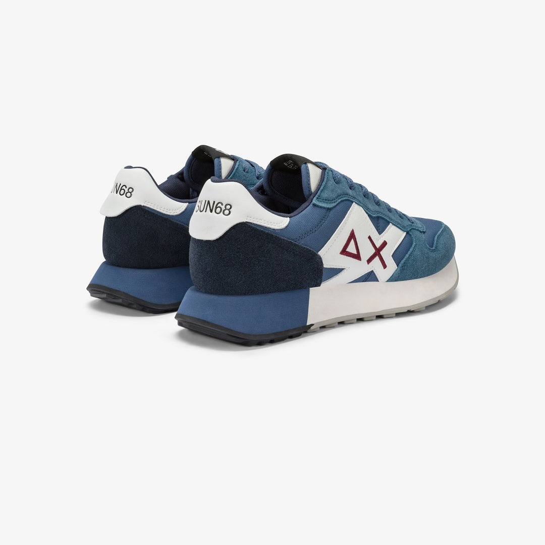 DARK AVIO JAKI SOLID NYLON AND SUEDE SNEAKER