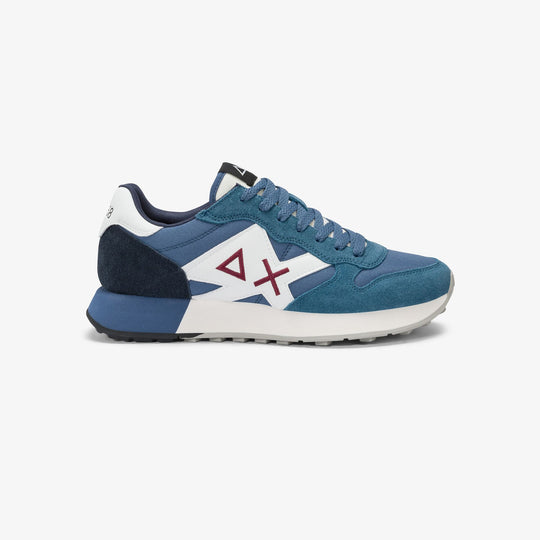 DARK AVIO JAKI SOLID NYLON AND SUEDE SNEAKER